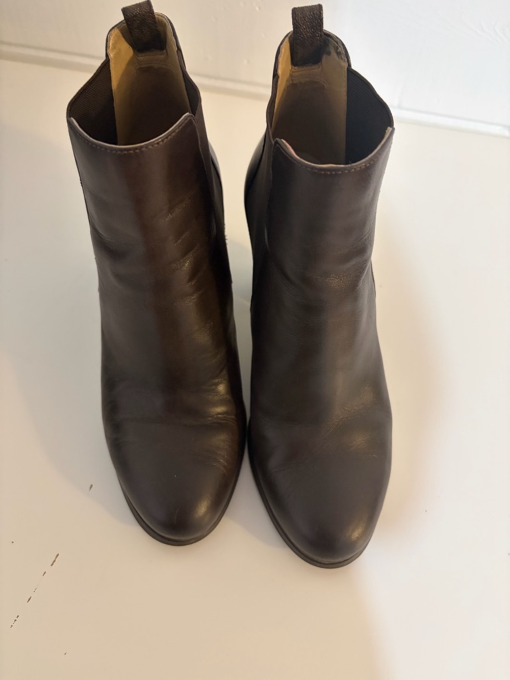 Michael Kors Dark Brown Leather Chelsea Ankle Boots - Picture 3 of 4
